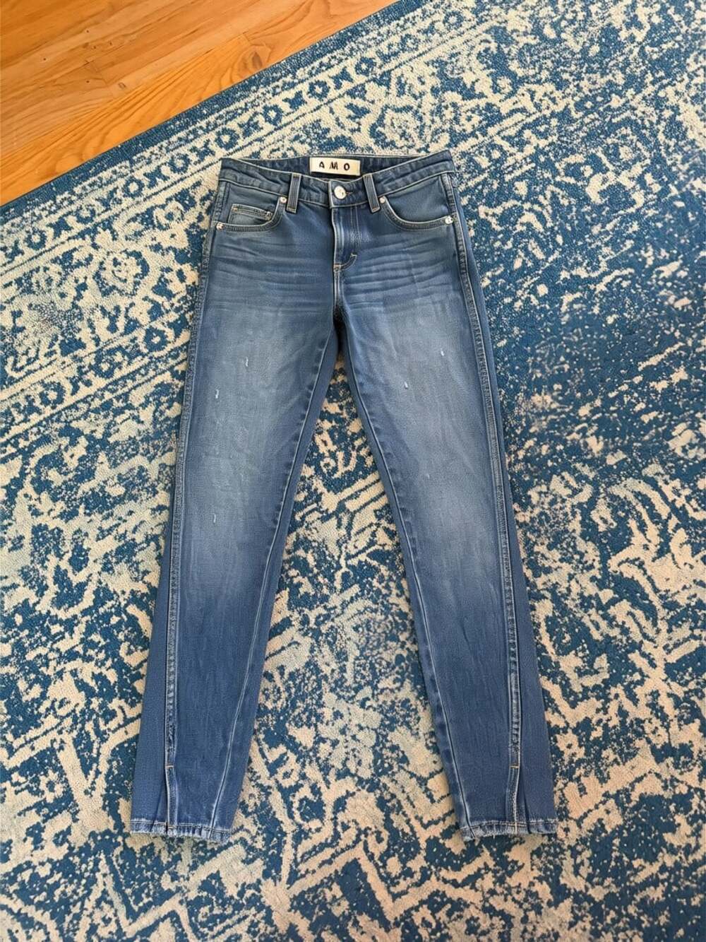 AMO Denim Split Hem Skinny Jeans